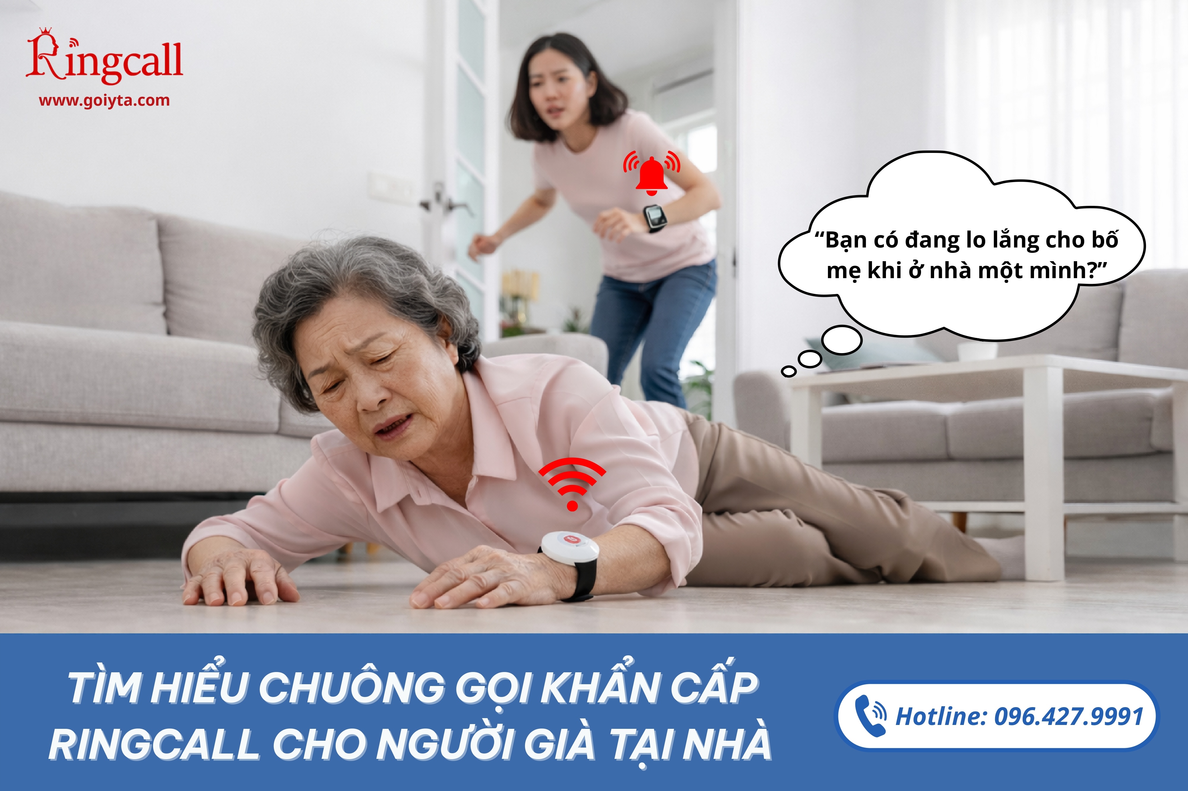 Chuông gọi khẩn cấp cho người già tại nhà