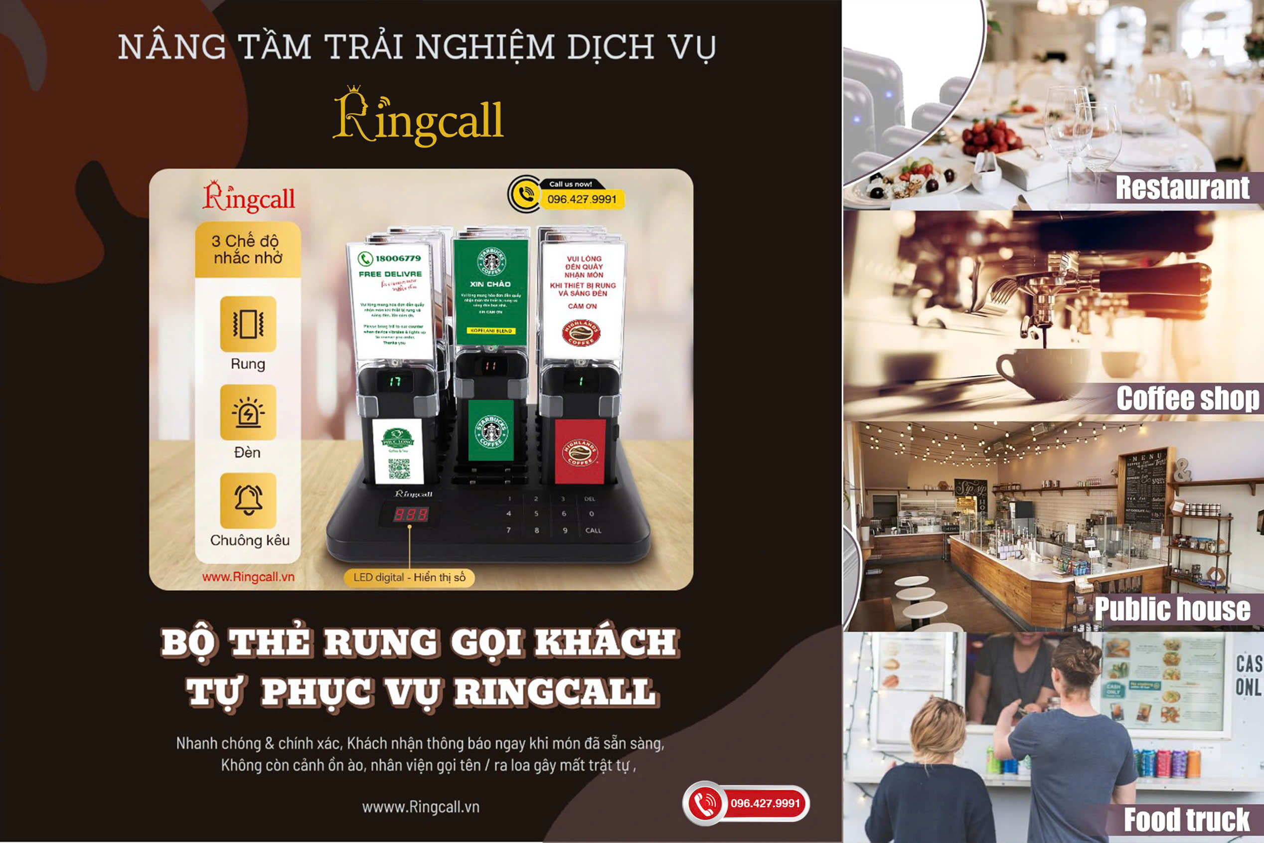 ứng dụng thẻ rung gọi khách